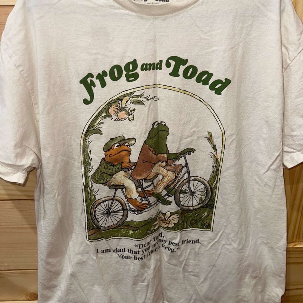 Frog and Toad  White Graphic T-Shirt